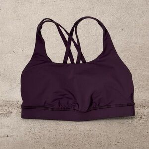Lululemon Energy Bra Grape Thistle Purple Size 6 Yoga Pilates
